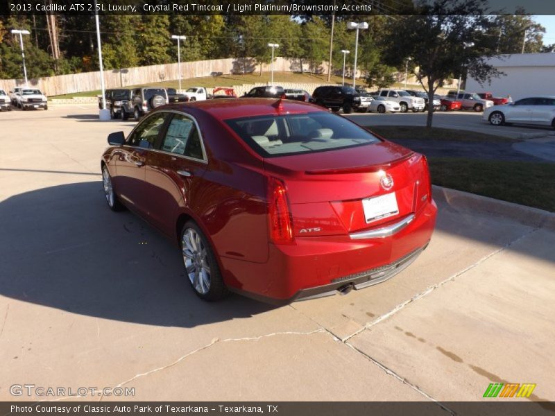Crystal Red Tintcoat / Light Platinum/Brownstone Accents 2013 Cadillac ATS 2.5L Luxury