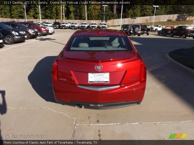 Crystal Red Tintcoat / Light Platinum/Brownstone Accents 2013 Cadillac ATS 2.5L Luxury