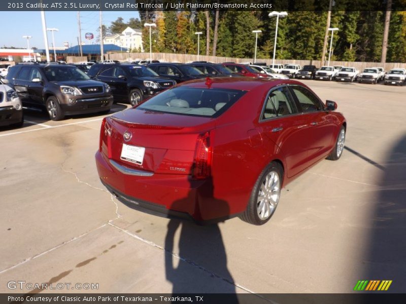 Crystal Red Tintcoat / Light Platinum/Brownstone Accents 2013 Cadillac ATS 2.5L Luxury