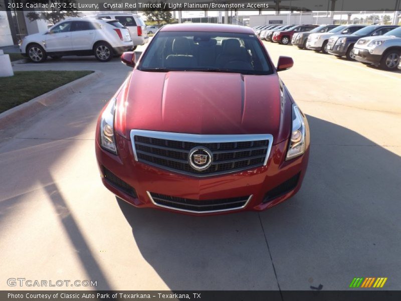 Crystal Red Tintcoat / Light Platinum/Brownstone Accents 2013 Cadillac ATS 2.5L Luxury