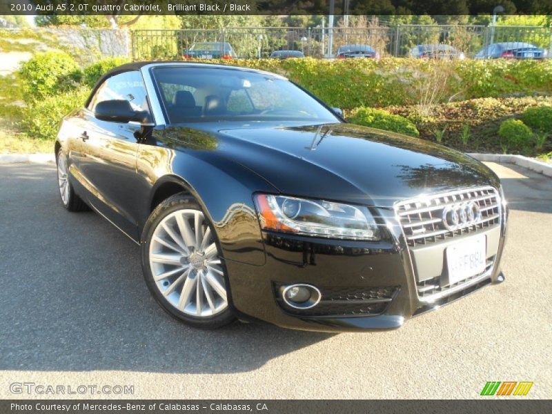Brilliant Black / Black 2010 Audi A5 2.0T quattro Cabriolet