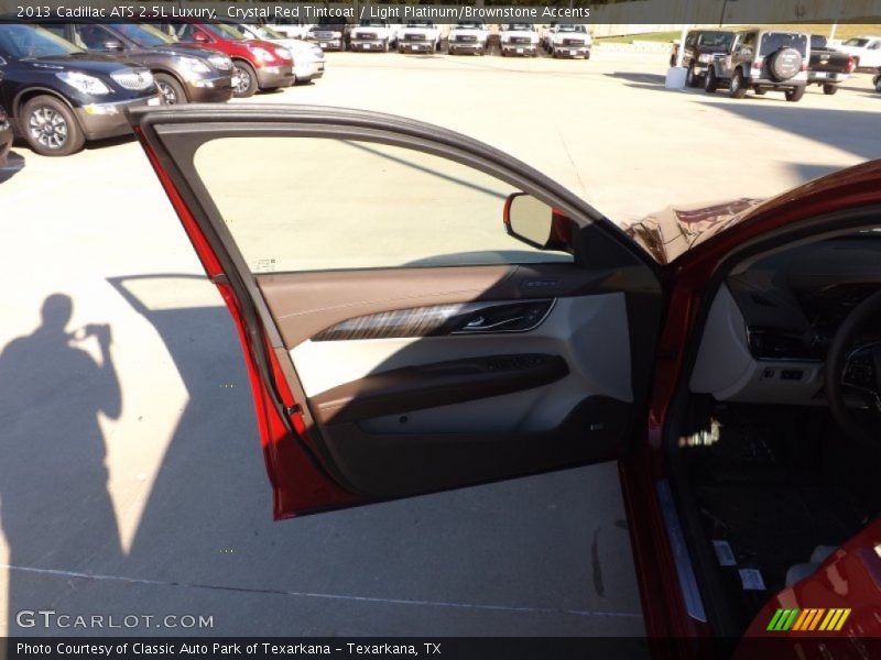 Crystal Red Tintcoat / Light Platinum/Brownstone Accents 2013 Cadillac ATS 2.5L Luxury