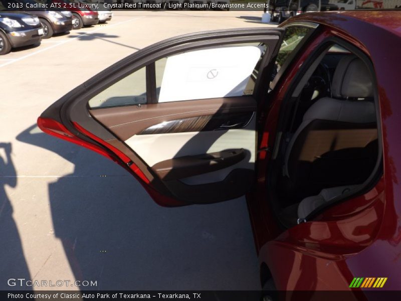 Crystal Red Tintcoat / Light Platinum/Brownstone Accents 2013 Cadillac ATS 2.5L Luxury