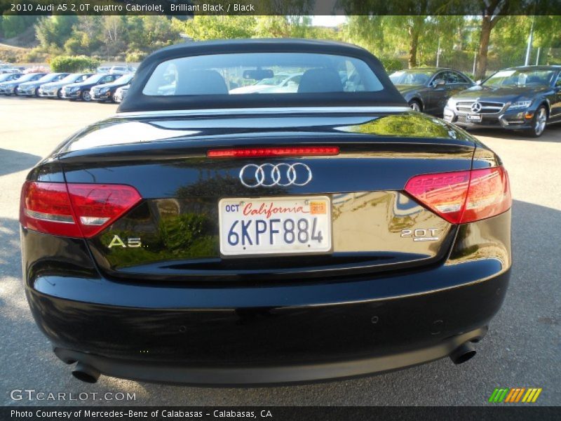 Brilliant Black / Black 2010 Audi A5 2.0T quattro Cabriolet