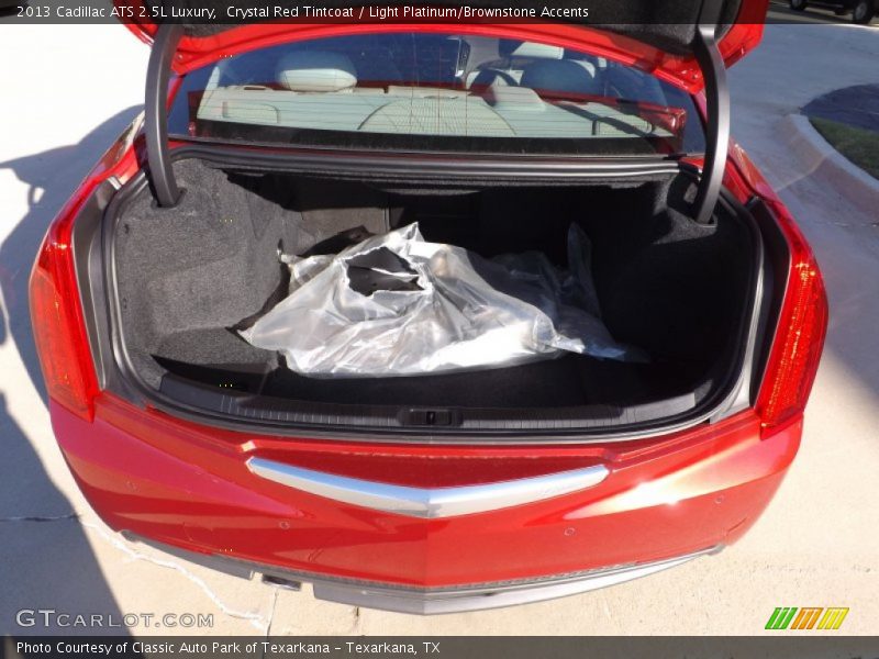 Crystal Red Tintcoat / Light Platinum/Brownstone Accents 2013 Cadillac ATS 2.5L Luxury