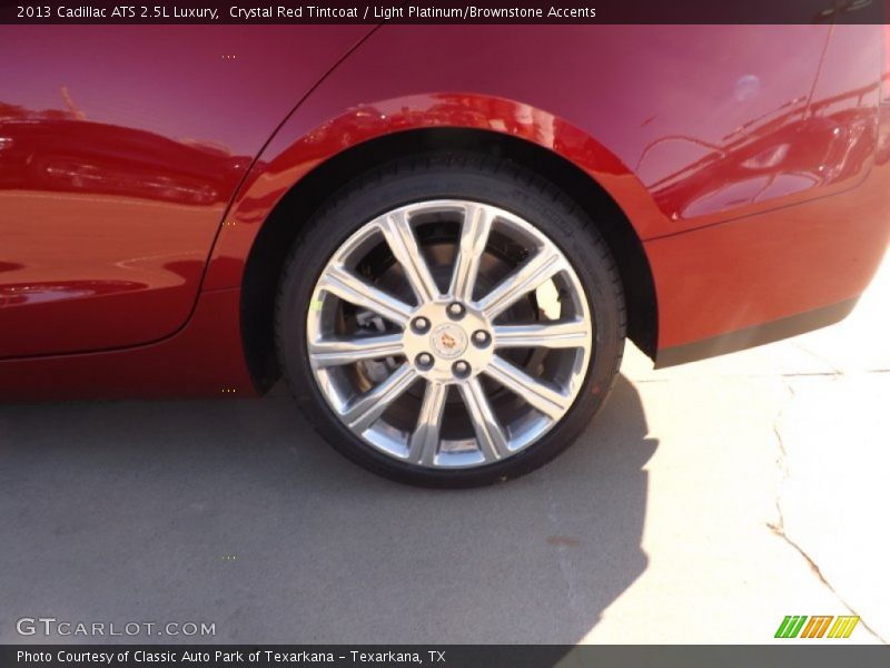 Crystal Red Tintcoat / Light Platinum/Brownstone Accents 2013 Cadillac ATS 2.5L Luxury