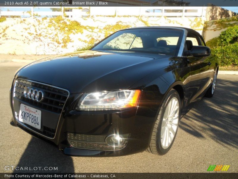 Brilliant Black / Black 2010 Audi A5 2.0T quattro Cabriolet