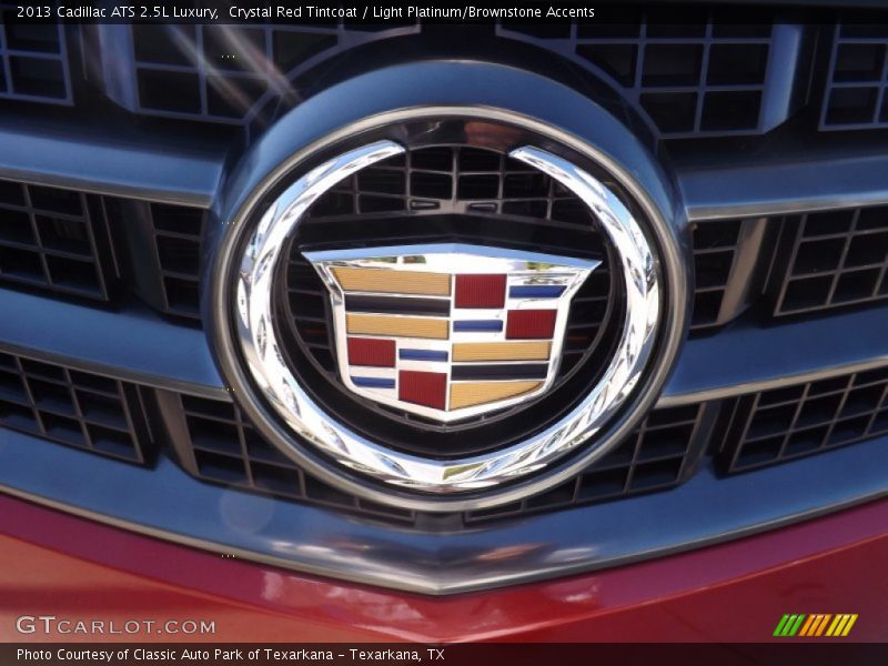Crystal Red Tintcoat / Light Platinum/Brownstone Accents 2013 Cadillac ATS 2.5L Luxury