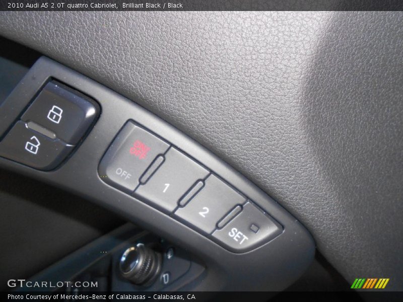 Controls of 2010 A5 2.0T quattro Cabriolet