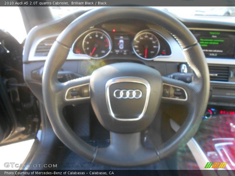 Brilliant Black / Black 2010 Audi A5 2.0T quattro Cabriolet