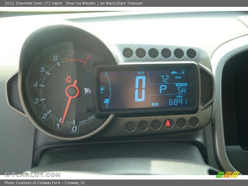 Silver Ice Metallic / Jet Black/Dark Titanium 2012 Chevrolet Sonic LTZ Hatch