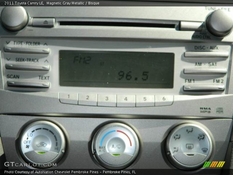 Magnetic Gray Metallic / Bisque 2011 Toyota Camry LE