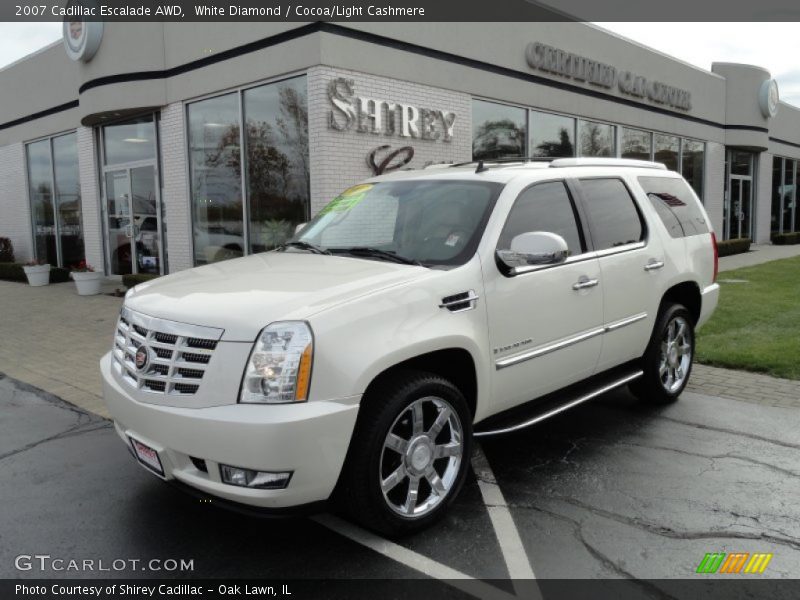 White Diamond / Cocoa/Light Cashmere 2007 Cadillac Escalade AWD