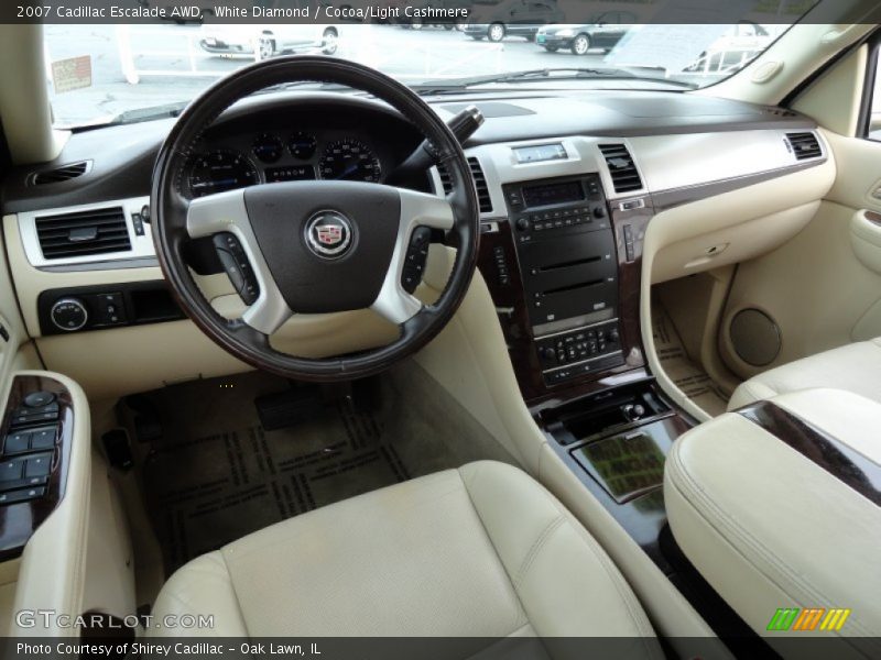 White Diamond / Cocoa/Light Cashmere 2007 Cadillac Escalade AWD