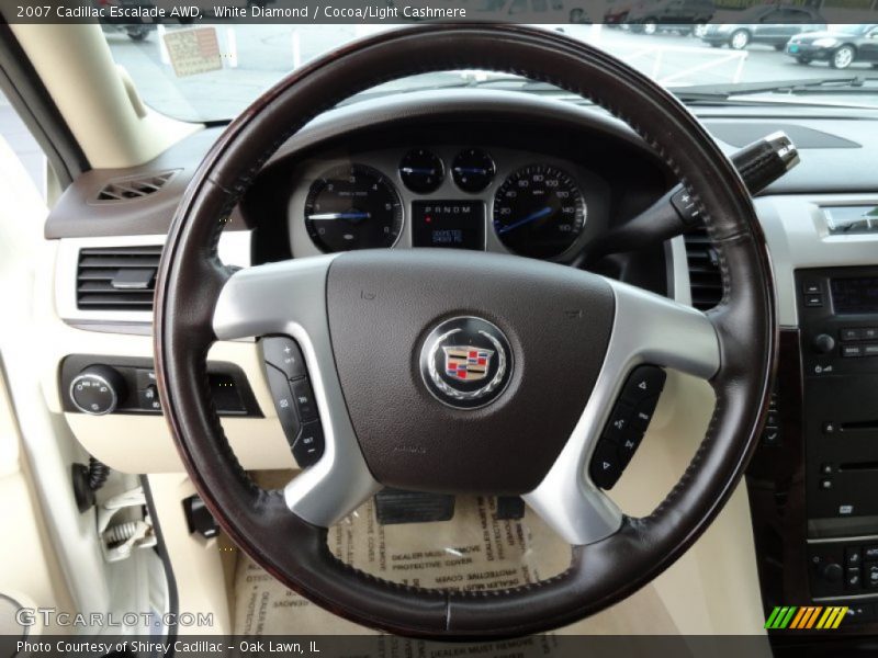 White Diamond / Cocoa/Light Cashmere 2007 Cadillac Escalade AWD