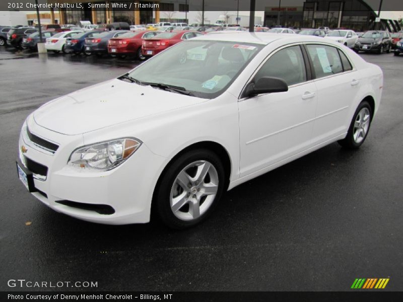 Summit White / Titanium 2012 Chevrolet Malibu LS
