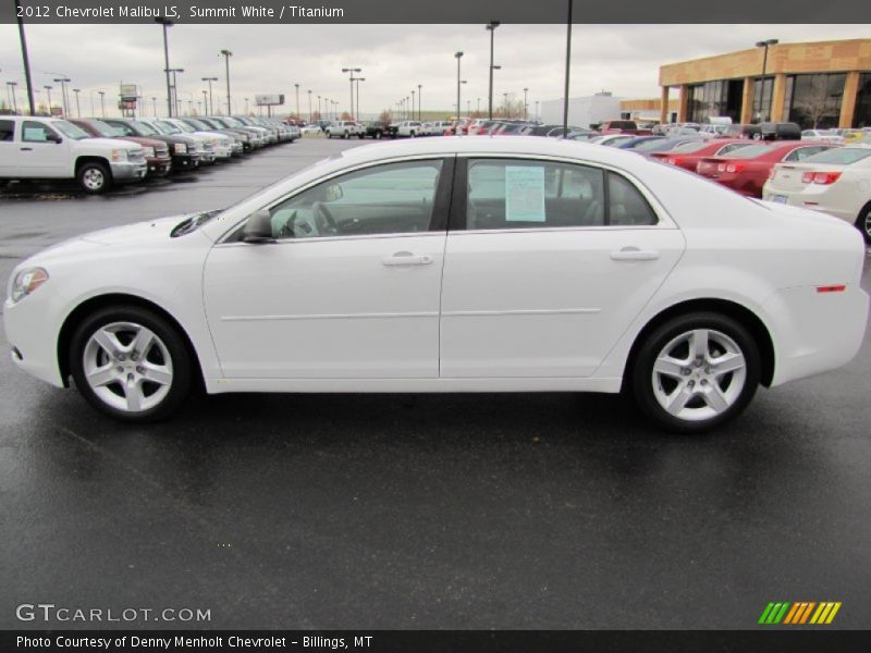 Summit White / Titanium 2012 Chevrolet Malibu LS