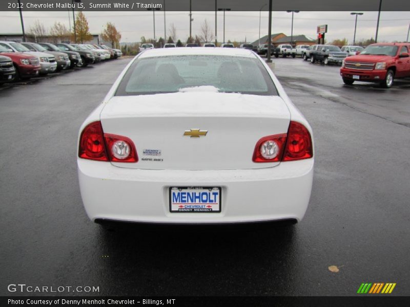 Summit White / Titanium 2012 Chevrolet Malibu LS
