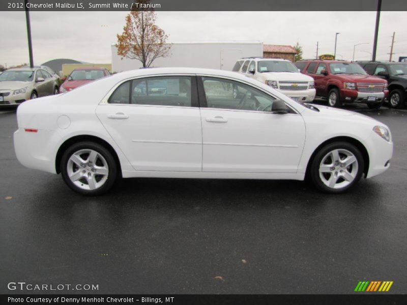 Summit White / Titanium 2012 Chevrolet Malibu LS