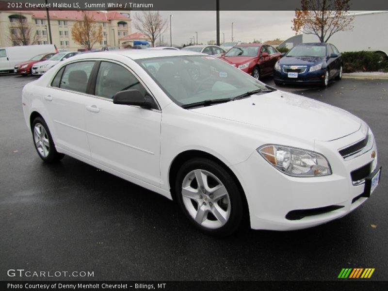 Summit White / Titanium 2012 Chevrolet Malibu LS