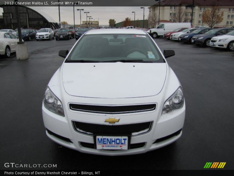 Summit White / Titanium 2012 Chevrolet Malibu LS