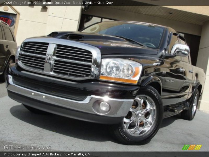 Black / Medium Slate Gray 2006 Dodge Ram 1500 Laramie Quad Cab