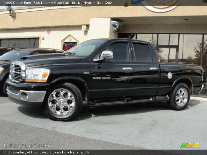 Black / Medium Slate Gray 2006 Dodge Ram 1500 Laramie Quad Cab