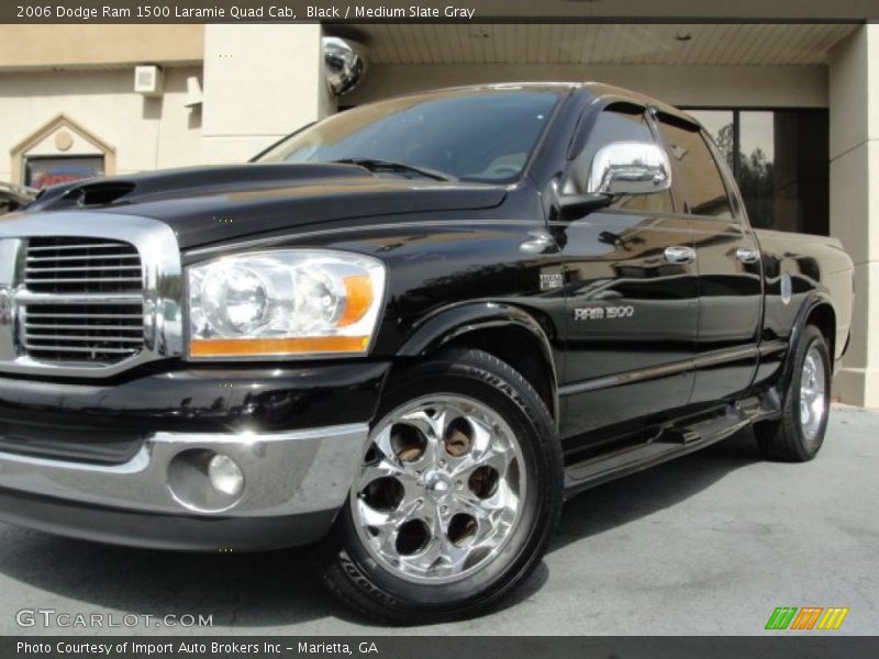 Black / Medium Slate Gray 2006 Dodge Ram 1500 Laramie Quad Cab