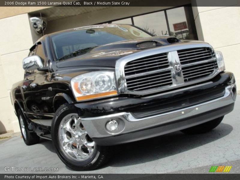 Black / Medium Slate Gray 2006 Dodge Ram 1500 Laramie Quad Cab