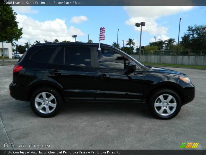 Ebony Black / Black 2008 Hyundai Santa Fe Limited