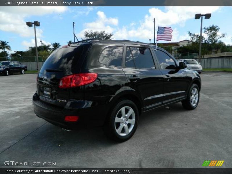 Ebony Black / Black 2008 Hyundai Santa Fe Limited