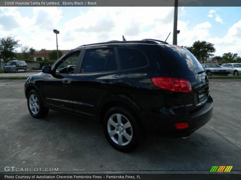Ebony Black / Black 2008 Hyundai Santa Fe Limited