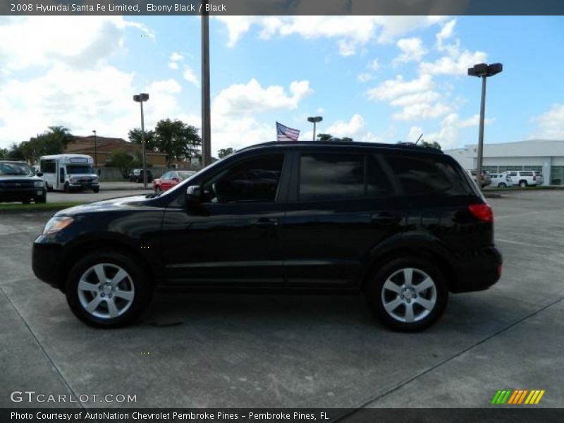 Ebony Black / Black 2008 Hyundai Santa Fe Limited