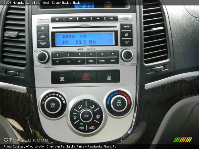 Ebony Black / Black 2008 Hyundai Santa Fe Limited