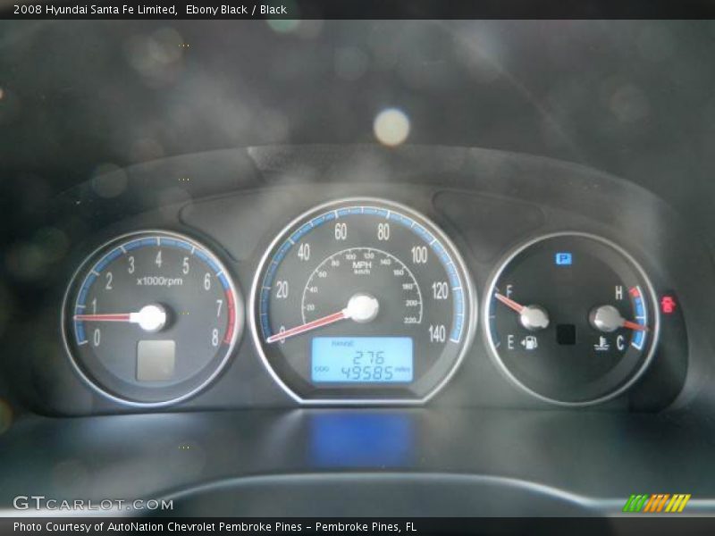 Ebony Black / Black 2008 Hyundai Santa Fe Limited