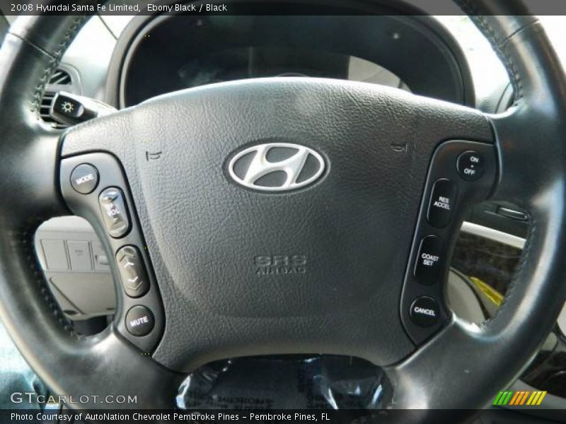 Ebony Black / Black 2008 Hyundai Santa Fe Limited