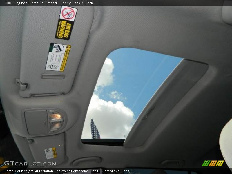 Ebony Black / Black 2008 Hyundai Santa Fe Limited