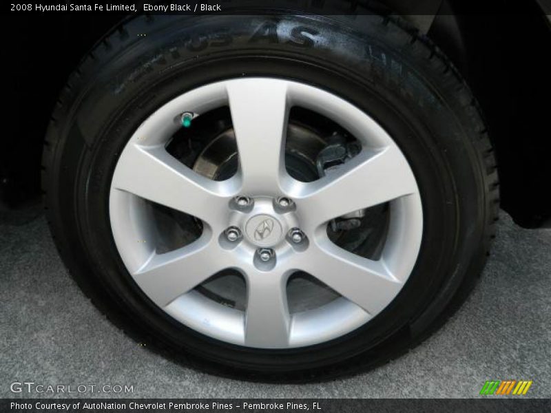 Ebony Black / Black 2008 Hyundai Santa Fe Limited