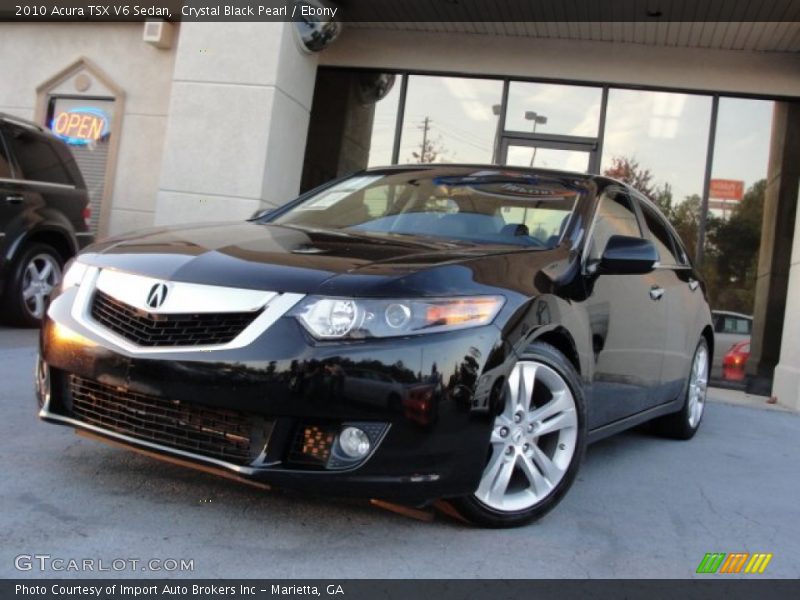 Crystal Black Pearl / Ebony 2010 Acura TSX V6 Sedan