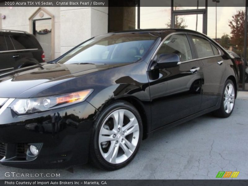 Crystal Black Pearl / Ebony 2010 Acura TSX V6 Sedan