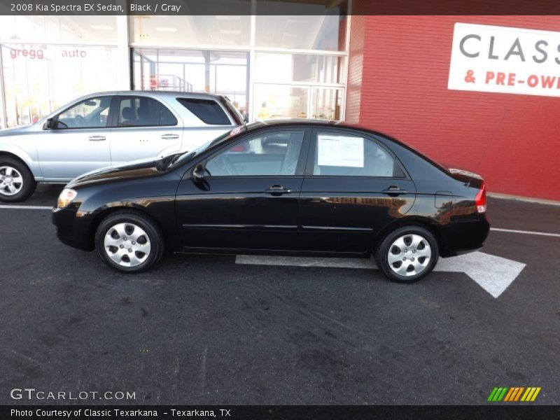 Black / Gray 2008 Kia Spectra EX Sedan