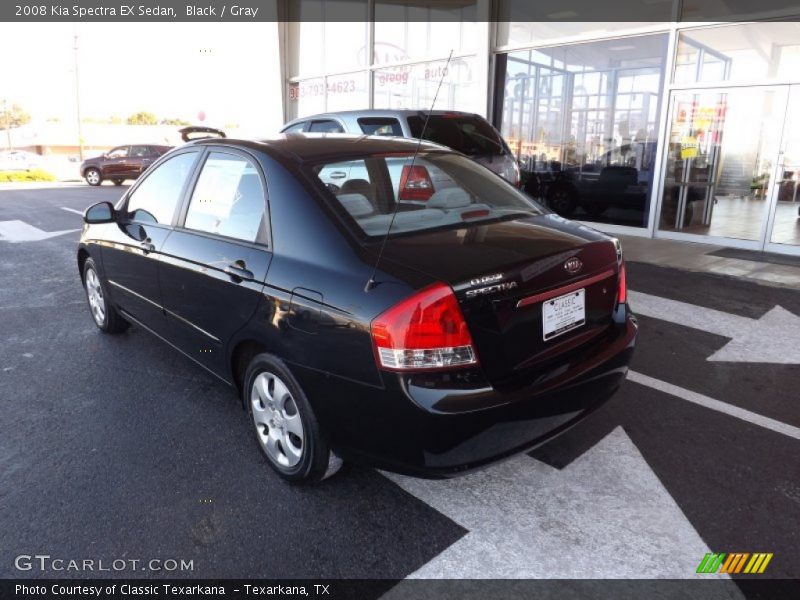 Black / Gray 2008 Kia Spectra EX Sedan