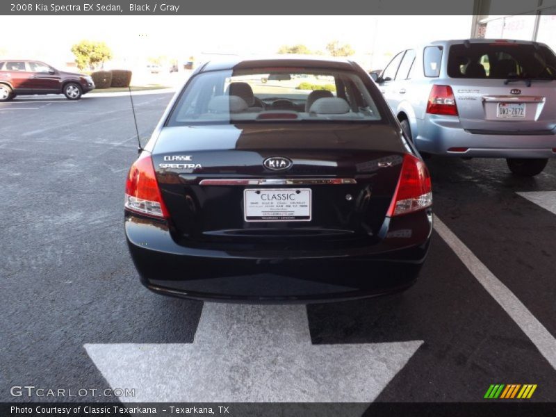 Black / Gray 2008 Kia Spectra EX Sedan
