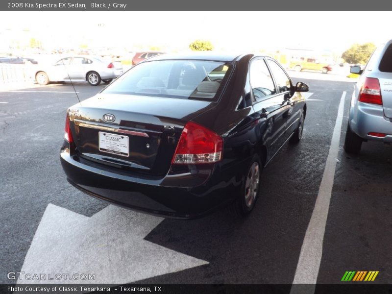 Black / Gray 2008 Kia Spectra EX Sedan