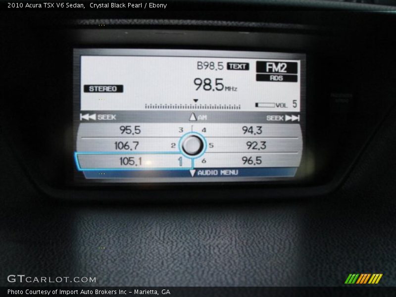 Crystal Black Pearl / Ebony 2010 Acura TSX V6 Sedan
