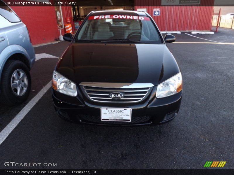 Black / Gray 2008 Kia Spectra EX Sedan