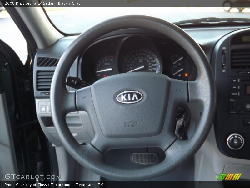 Black / Gray 2008 Kia Spectra EX Sedan