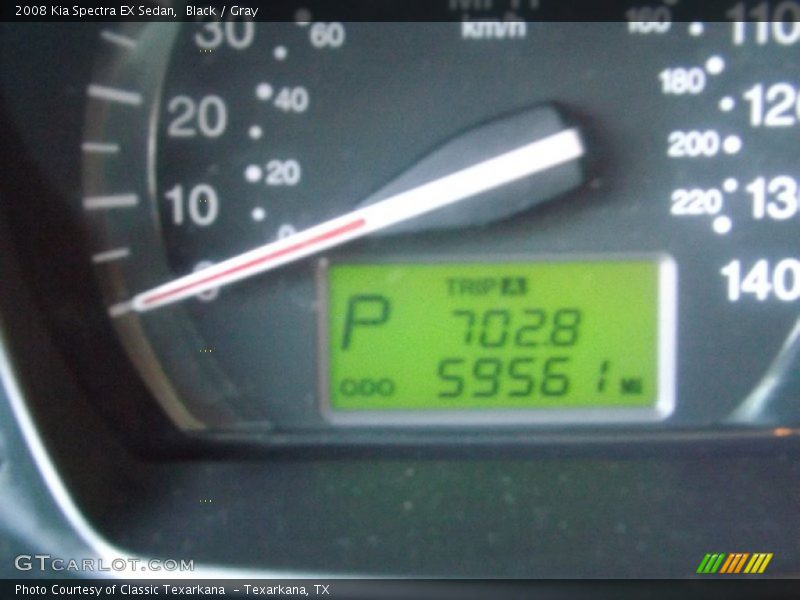 Black / Gray 2008 Kia Spectra EX Sedan