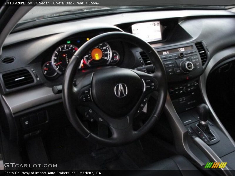 Crystal Black Pearl / Ebony 2010 Acura TSX V6 Sedan