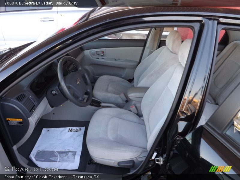 Black / Gray 2008 Kia Spectra EX Sedan